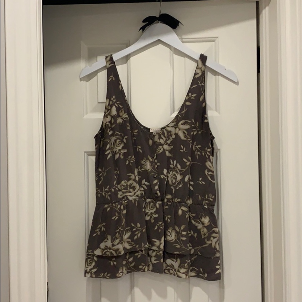Aritzia Babaton 100% Silk Dark Green Tank Blouse